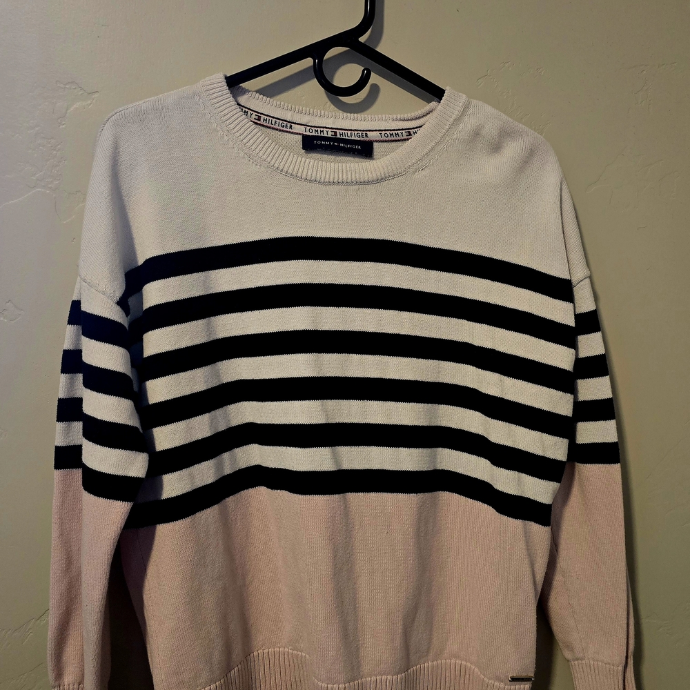Striped Black and Pink Sweater
